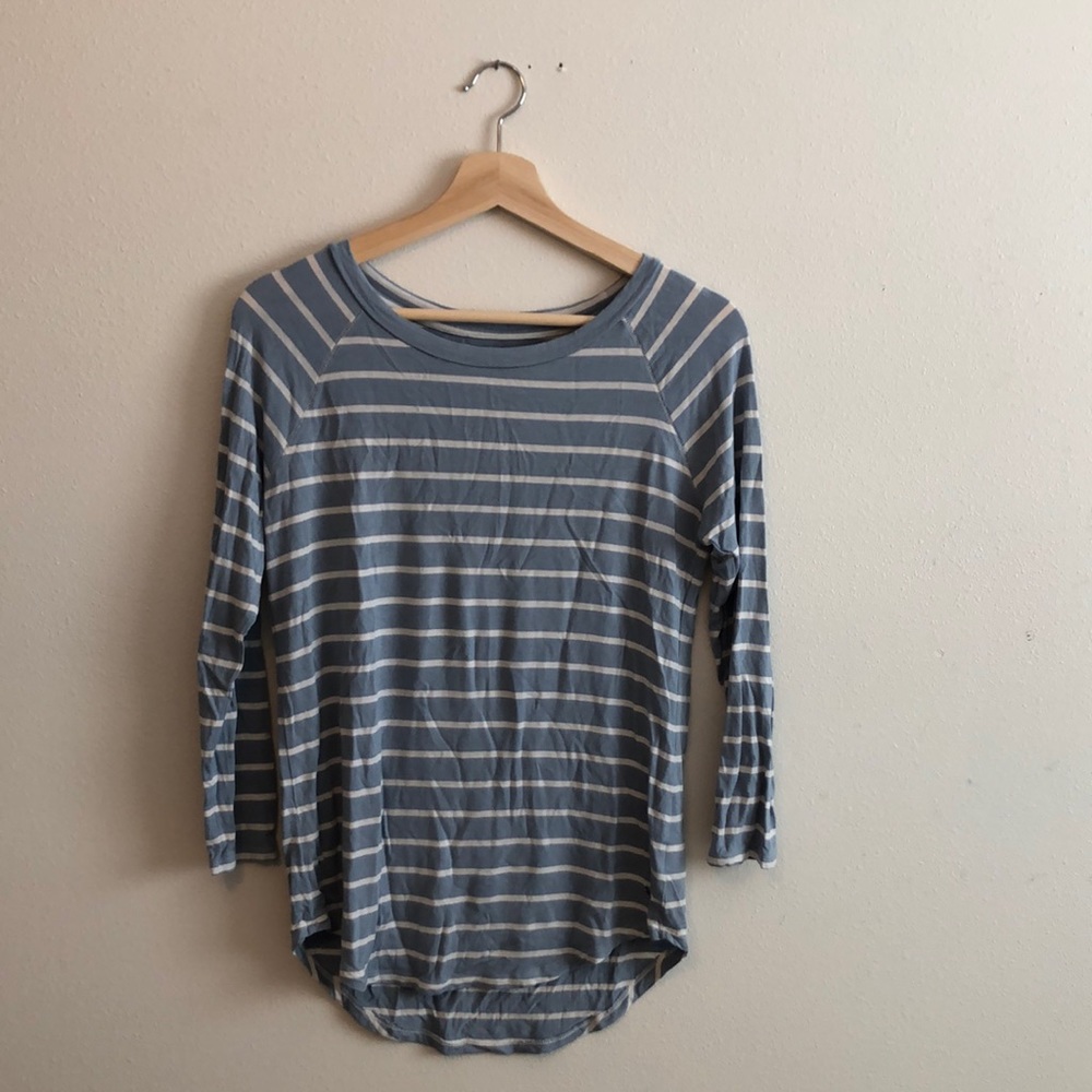 Blue and white striped top!